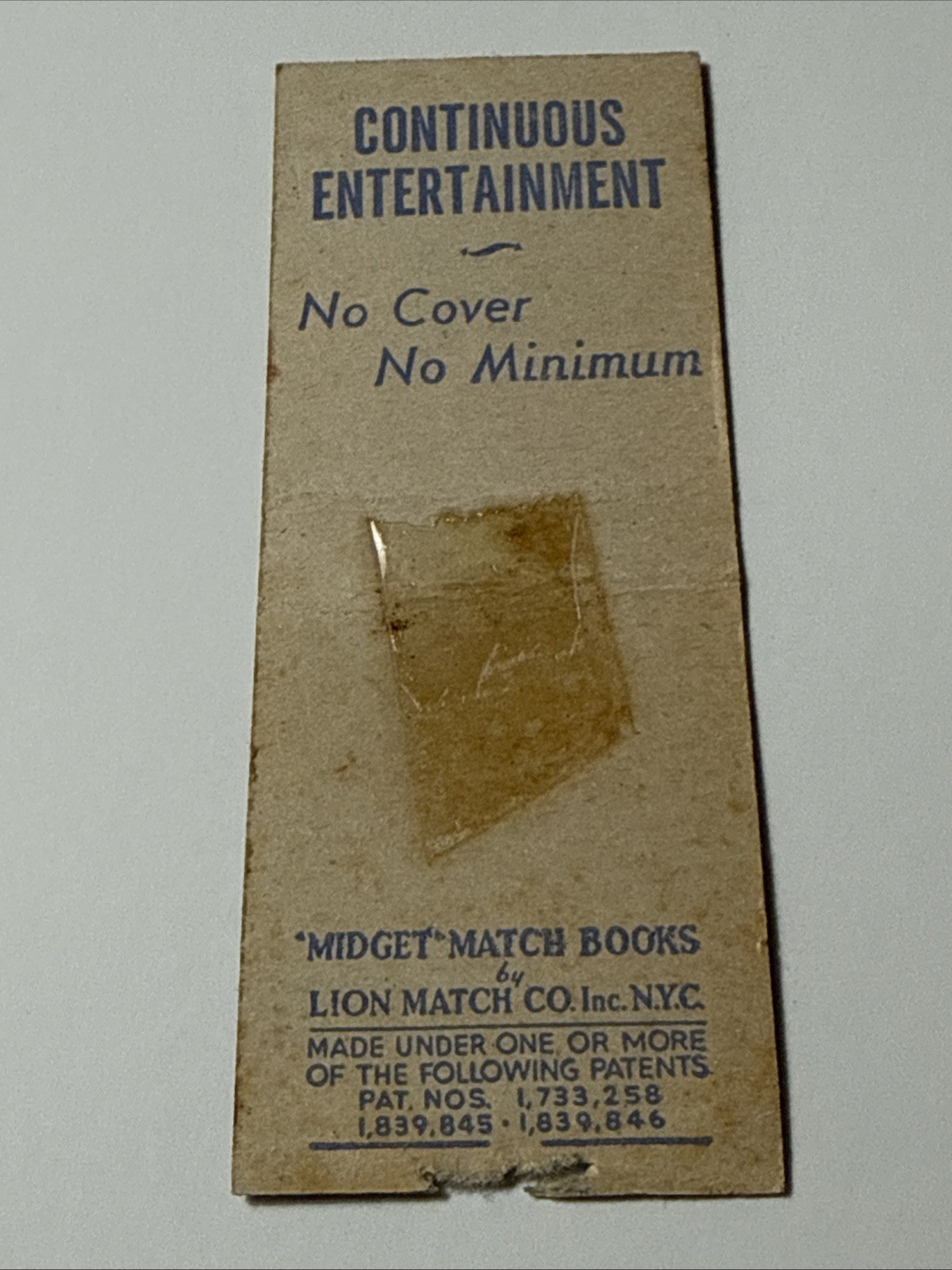 Vtg 1930s Matchbook YES YES Cocktail Lounge Chicago Illinois Bar