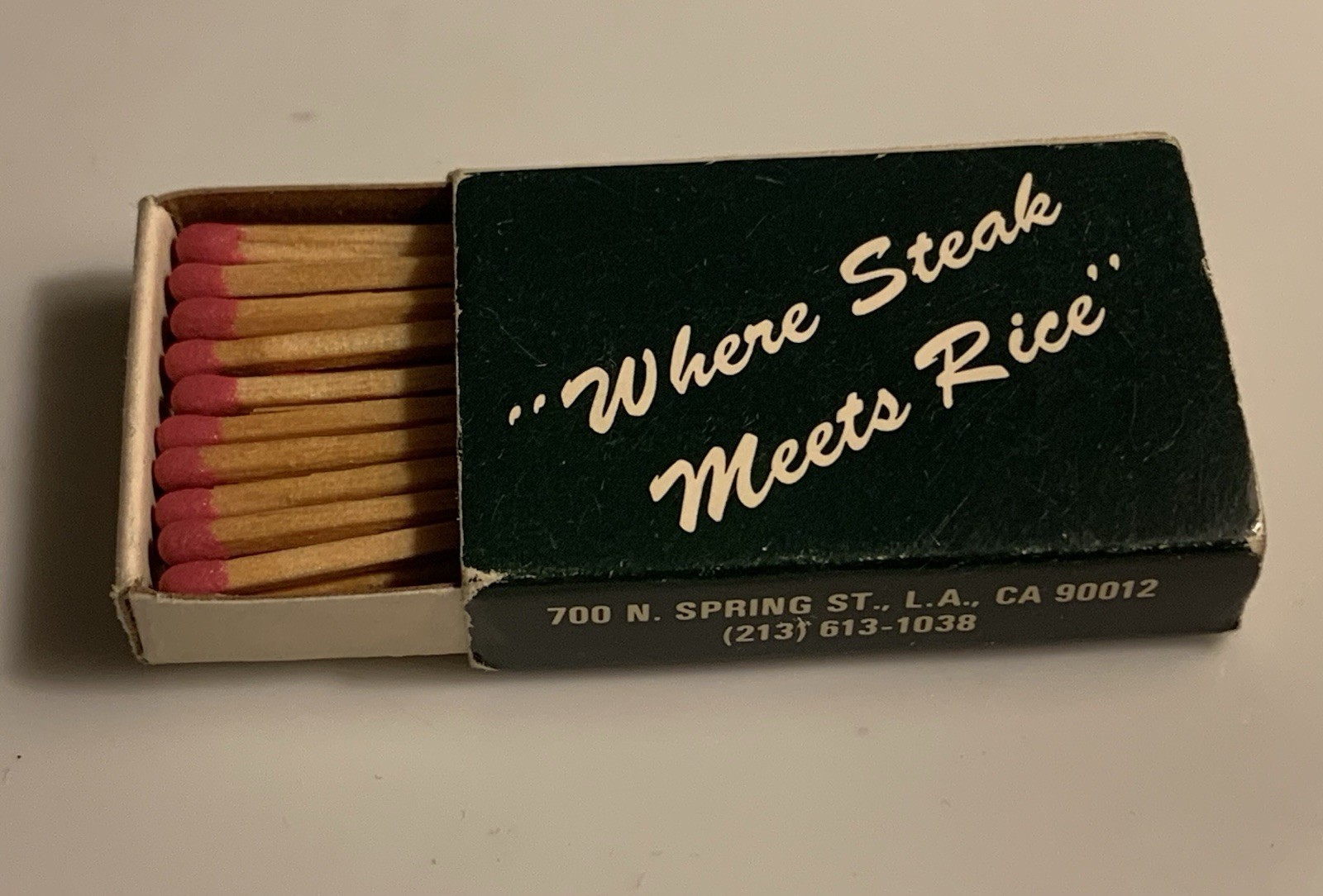 Chinatown LA ~ The Savoy ~ Where Steak Meets Rice ~ HTF ~ Vintage Matchbox