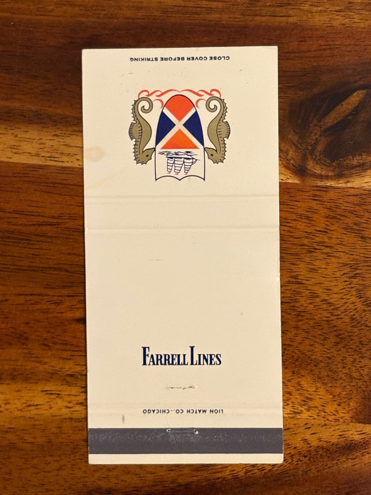 American Flag Steamship Line Matchbook Cover United States Australia New Zealand