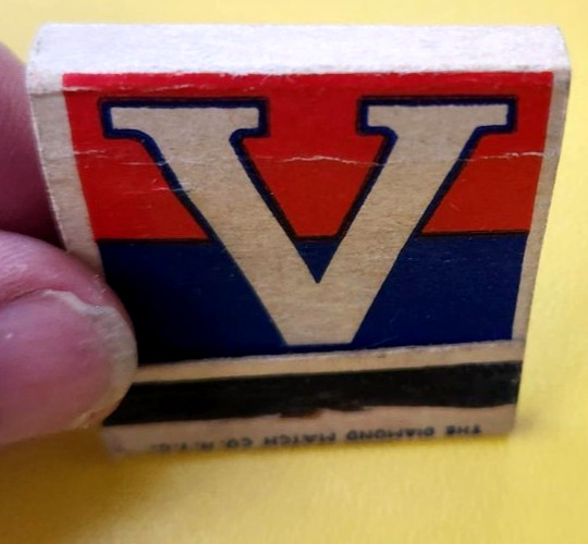 Vintage! “V” For Victory Matchbook! Buy United States War Savings Bonds & Stamps
