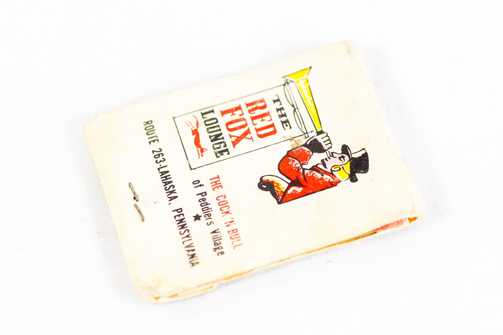 Cock & Bull Restaurant Full Unstruck Matchbook Cover Advertising