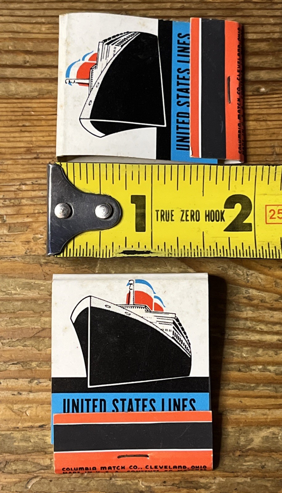 United States Lines Matchbook To And From All Of Europe SS America Matches Cover