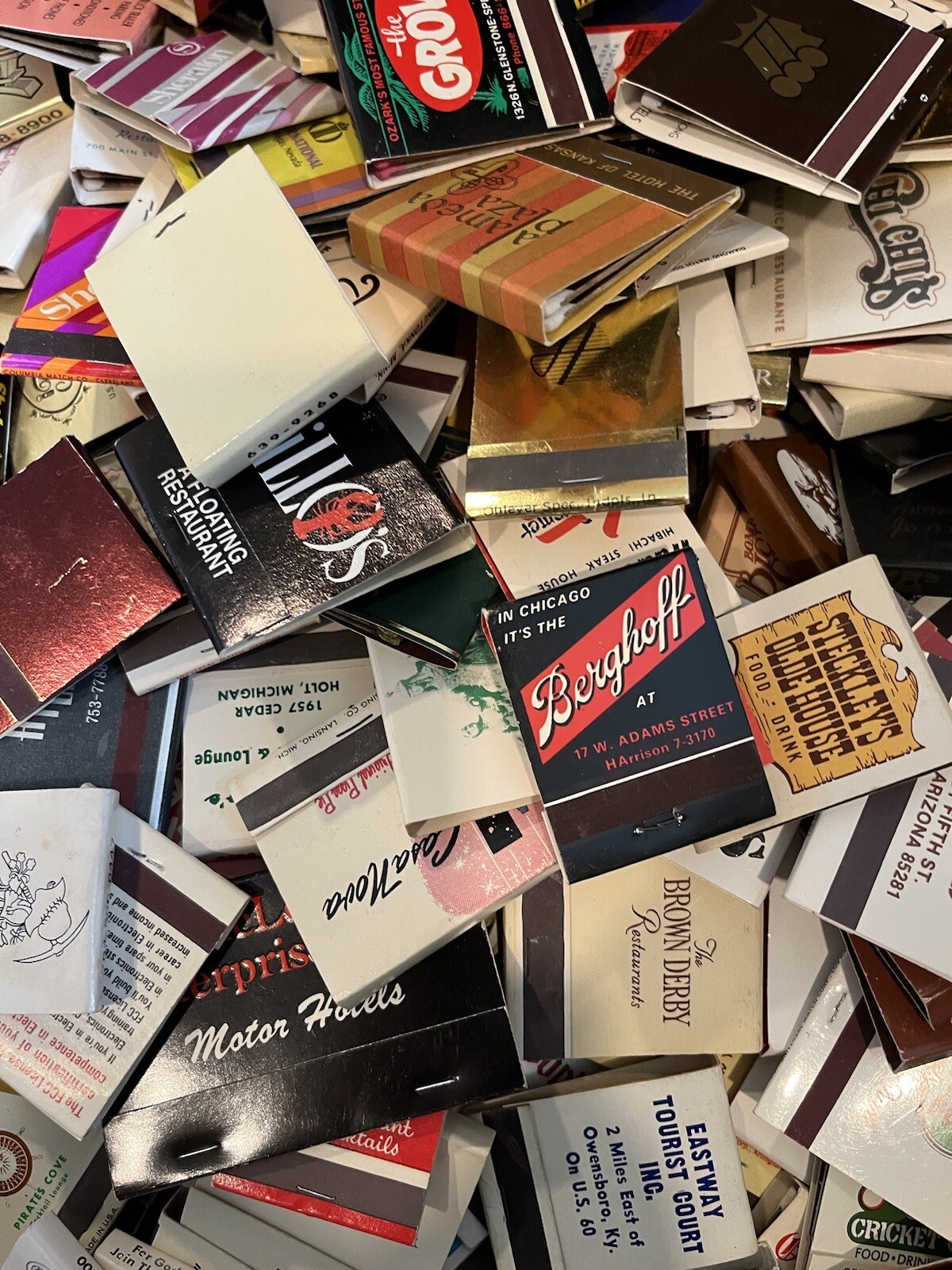 Vintage Matchbooks Unsearched Full & Unstrk Mint Condition Freshest Batch 60 Lot