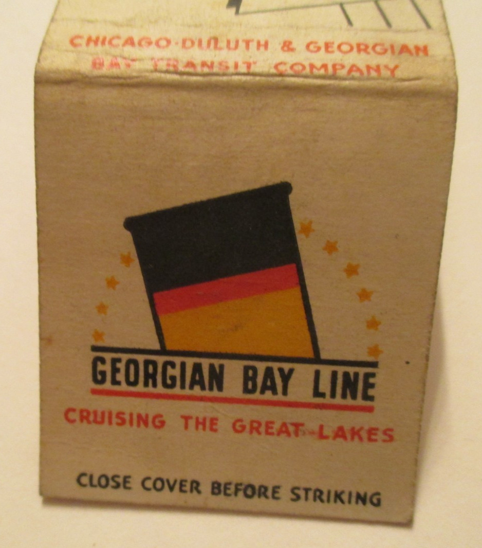 Georgian Bay Line Cruising the Great Lakes Ships Advertising Matchbook