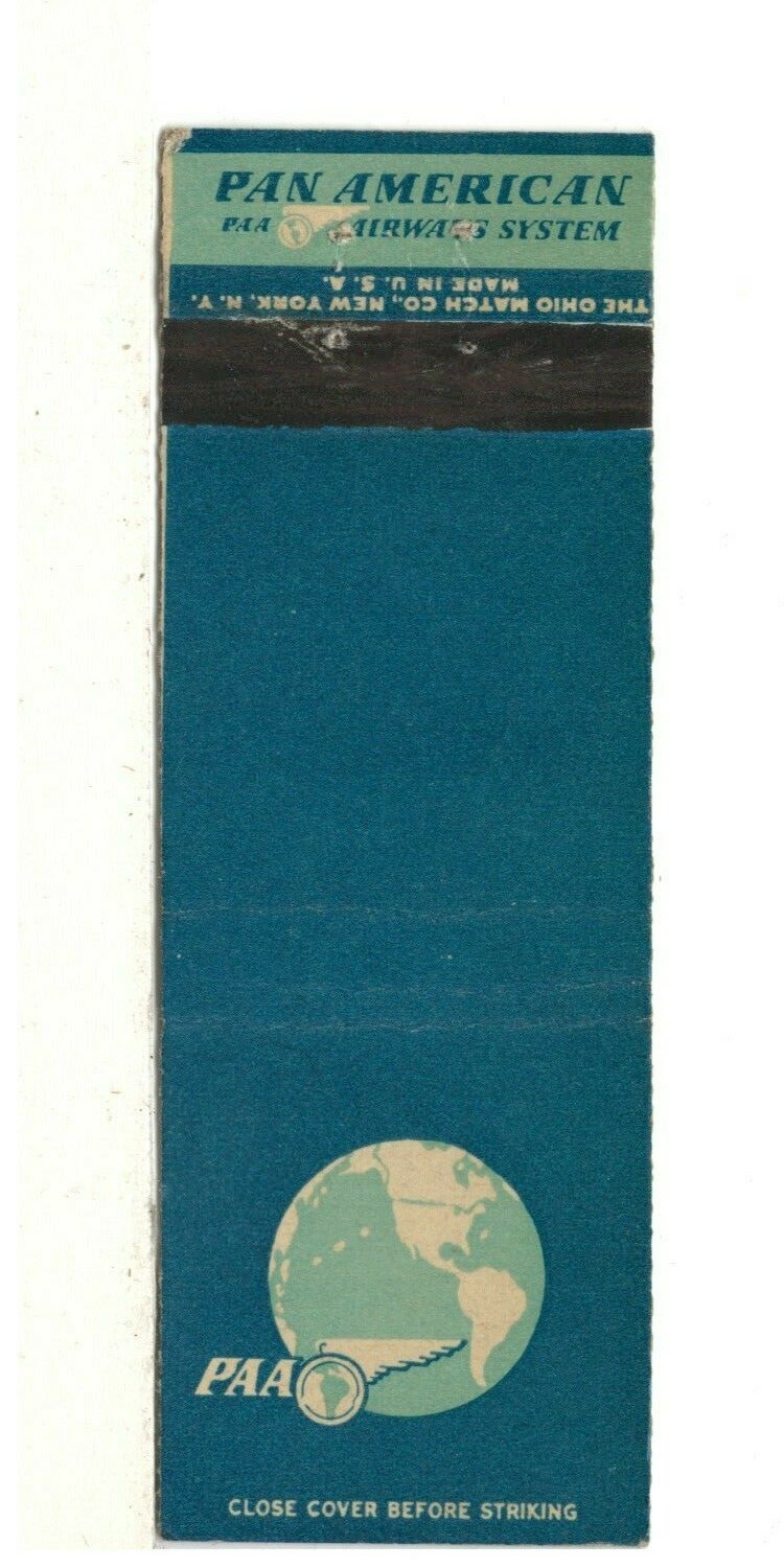 Matchbook Cover: Pan American Airways System