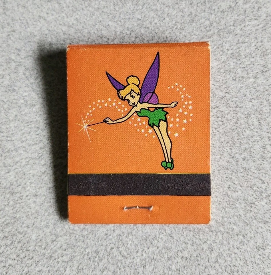 Vintage Disneyland Matchbook Sleeping Beauty Castle Tinker Bell Souvenir Unused