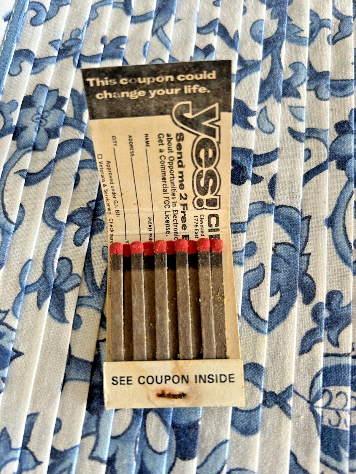 Yes! 2 Free Books Vintage Matchbook