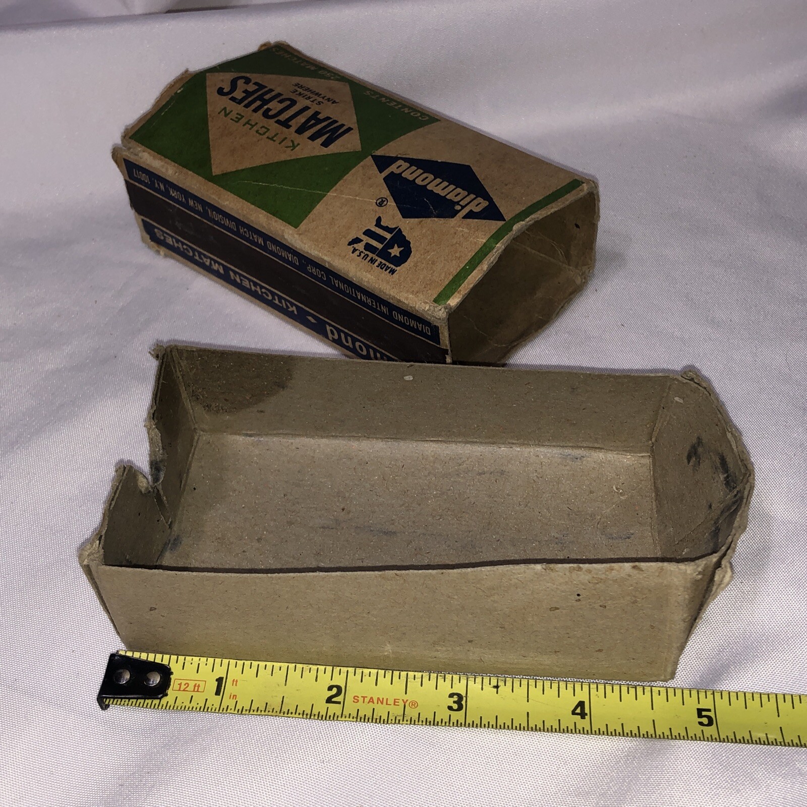 Diamond Kitchen Matches Vtg Cardboard Box 250 Matches USA Hot Air Balloon/u3a