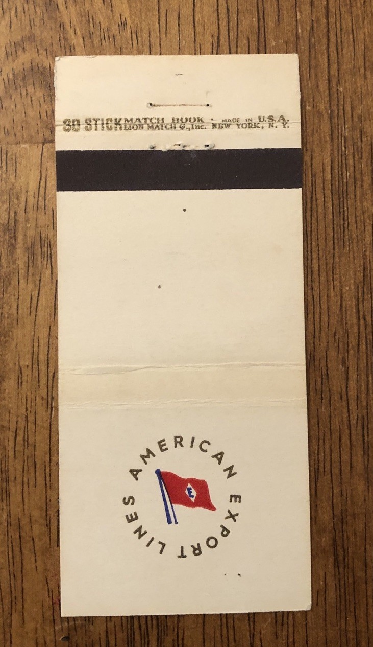 American Export Lines Matchbook Cover (X1)