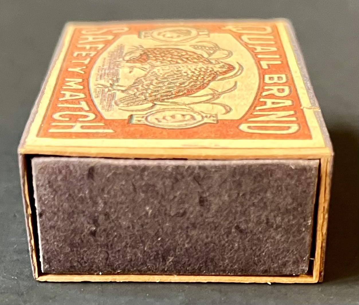 Vintage Antique Bird Quail Safety Matches Full Cardboard Box Detailed Graphics