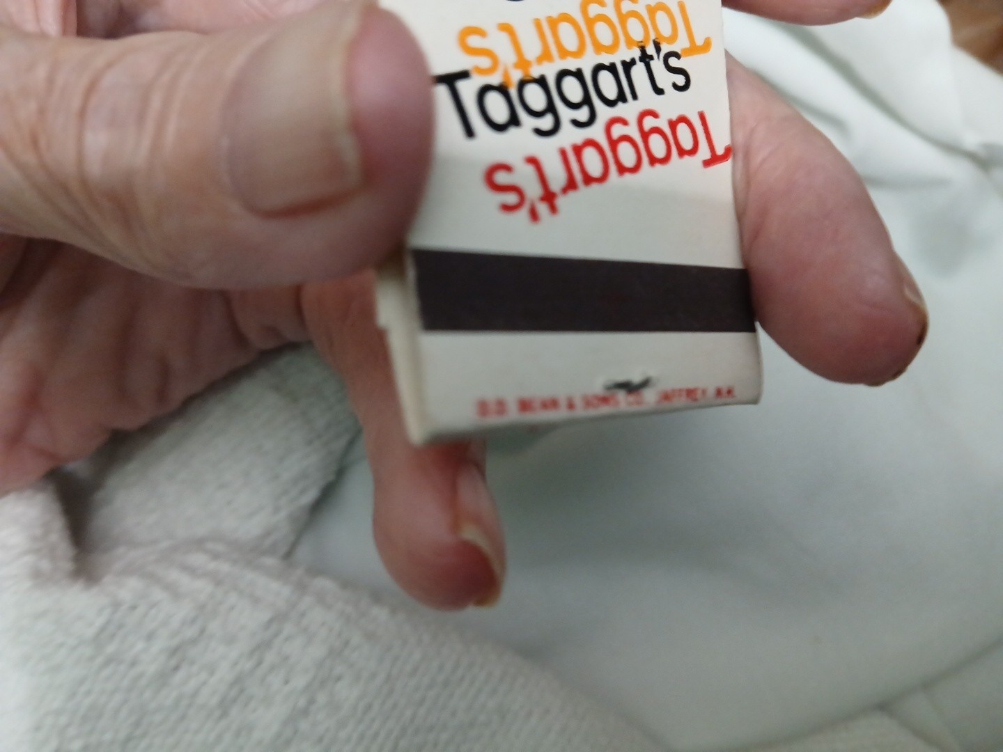 Taggarts Driving Schools, Inside Coupon Phone # Matchbook Unstruck VTG Mint