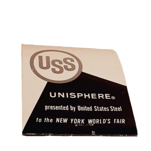 MATCHBOOK 1964-65 NEW YORK WORLD’S FAIR UNISPHERE UNITED STATES STEEL USS Unused