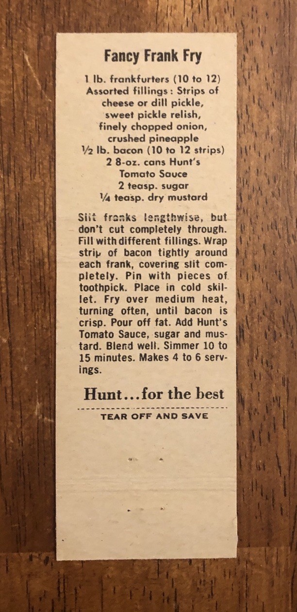 Hunt’s Fancy Frank Fry Recipe (R1)