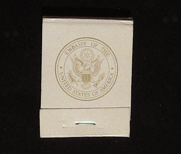 Embassy Of The United States Of America, Vintage Matchbook