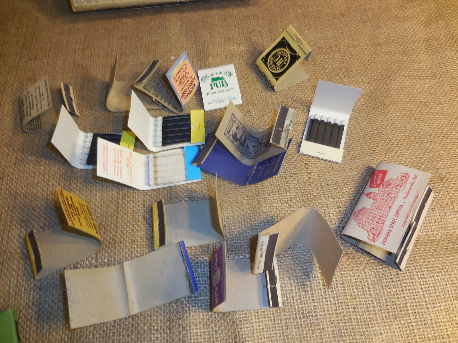 lot of Vintage Matchbox and hotel soaps,cardboard advertising case included