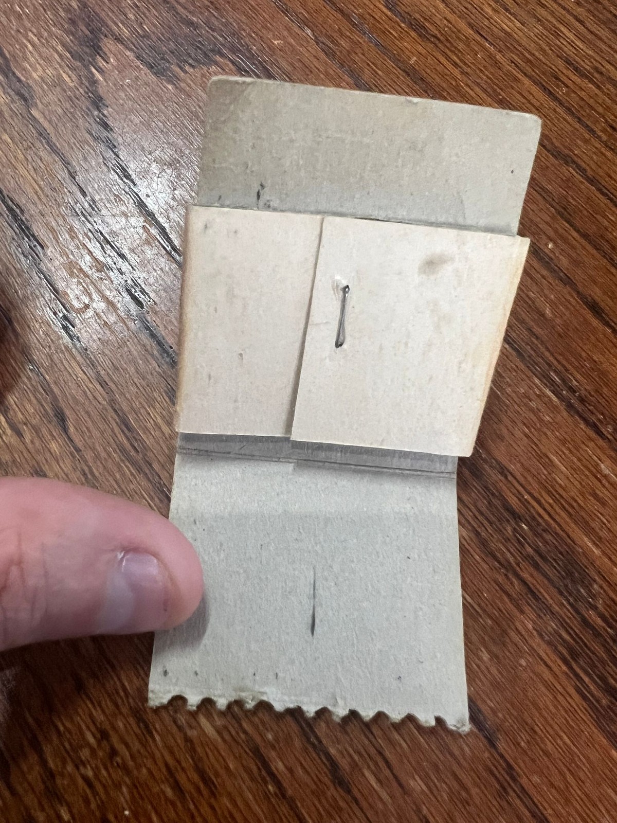 Vintage Empty Matchbook Cover Cardboard Advertising Collectible Staple Wear