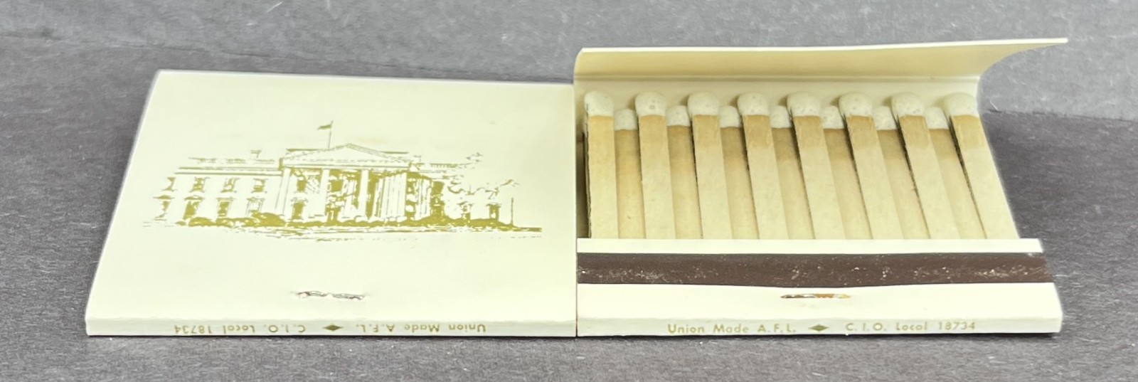 1960’s President Of The United States Of America Matchbooks White House Set of 2