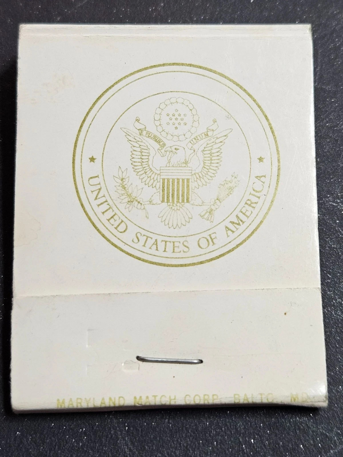Vintage Matchbook United States of America Seal Maryland Match Corp Baltimore