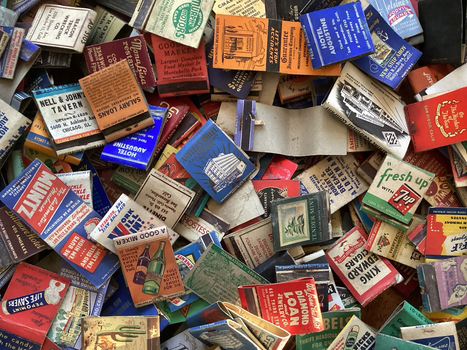 50 Vintage Used Matchbooks