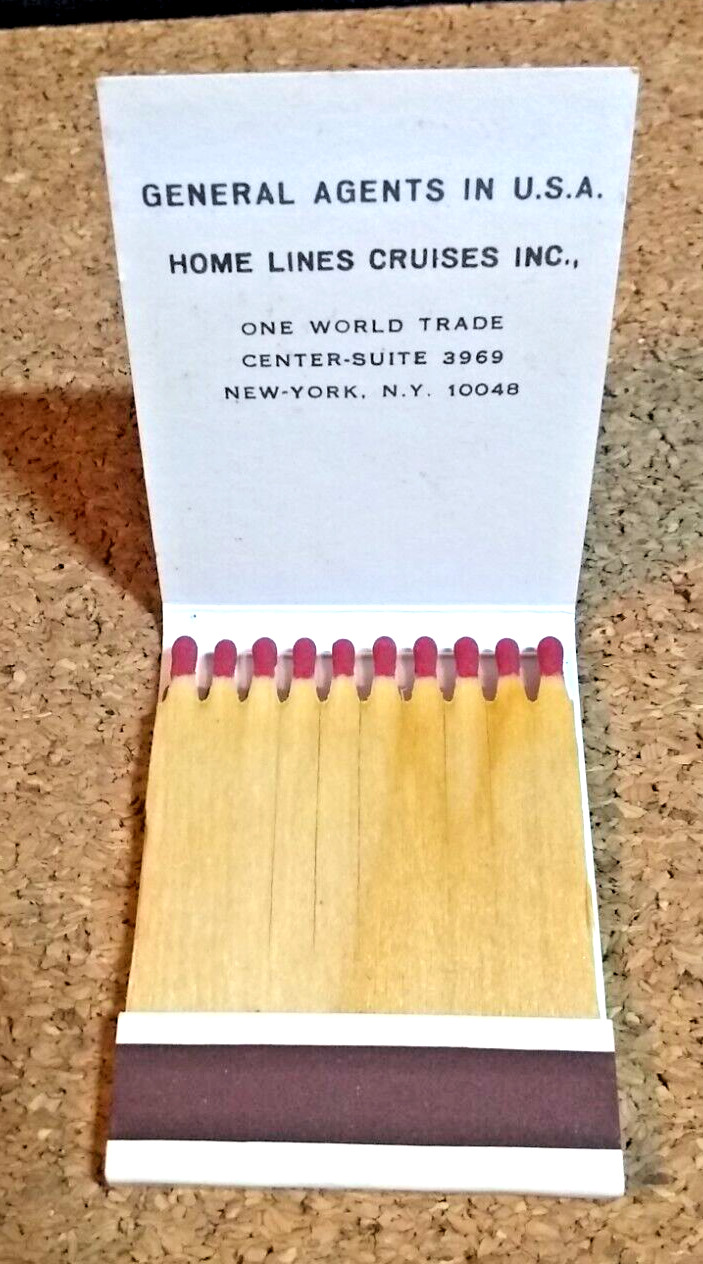Rare “ATLANTIC” Lines Cruises Inc. …#1 World Trade Center…Wooden Matches