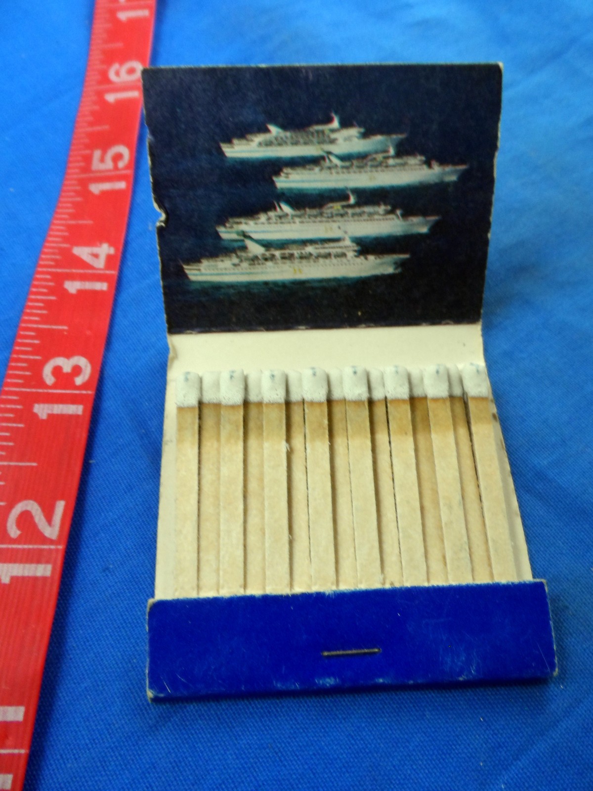 Vintage Matchbook Norwegian Cruise Line Old Four Ships Matches Unstruck 1970’s