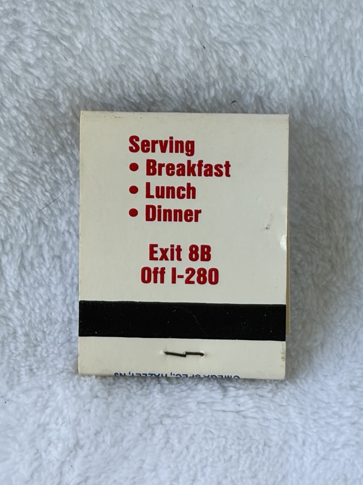 Vintage PALS CABIN Restaurant matchbook; Unstruck NOS; West Orange, NJ