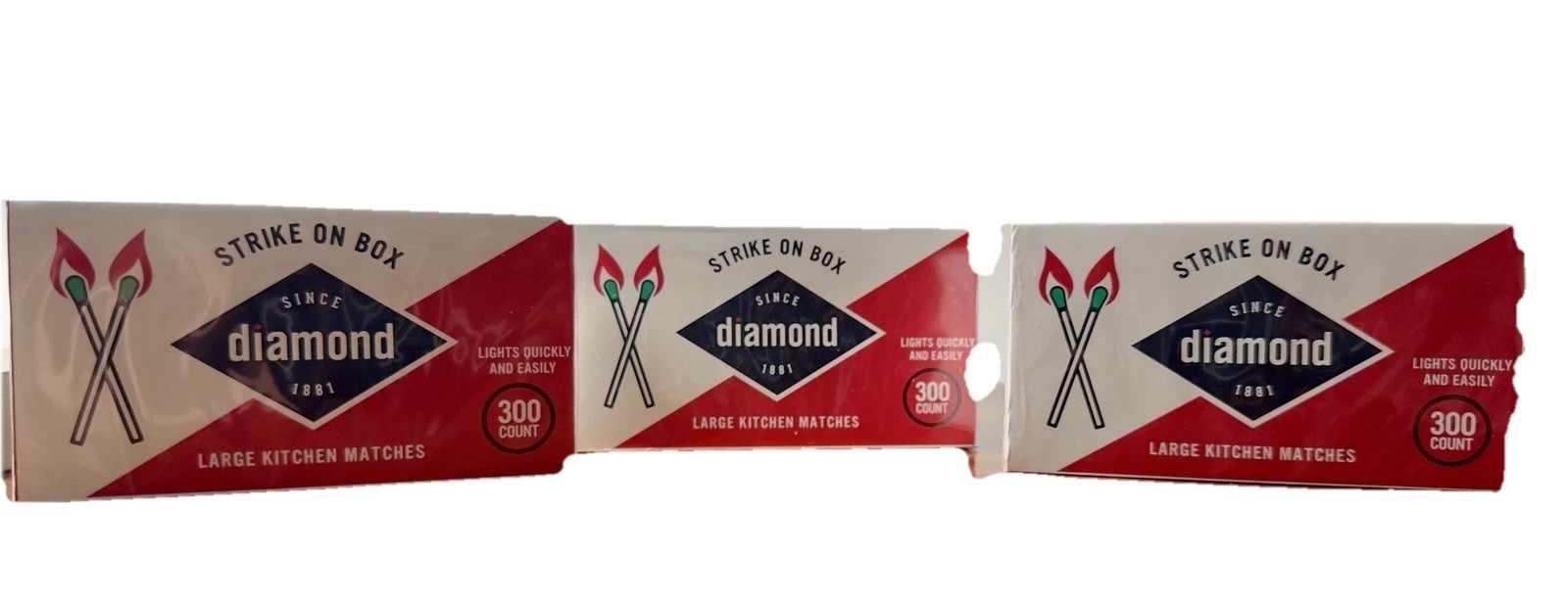 Diamond Large Wood Kitchen Matches 3 Box Value Pack 300 Per Box 900 In Total.