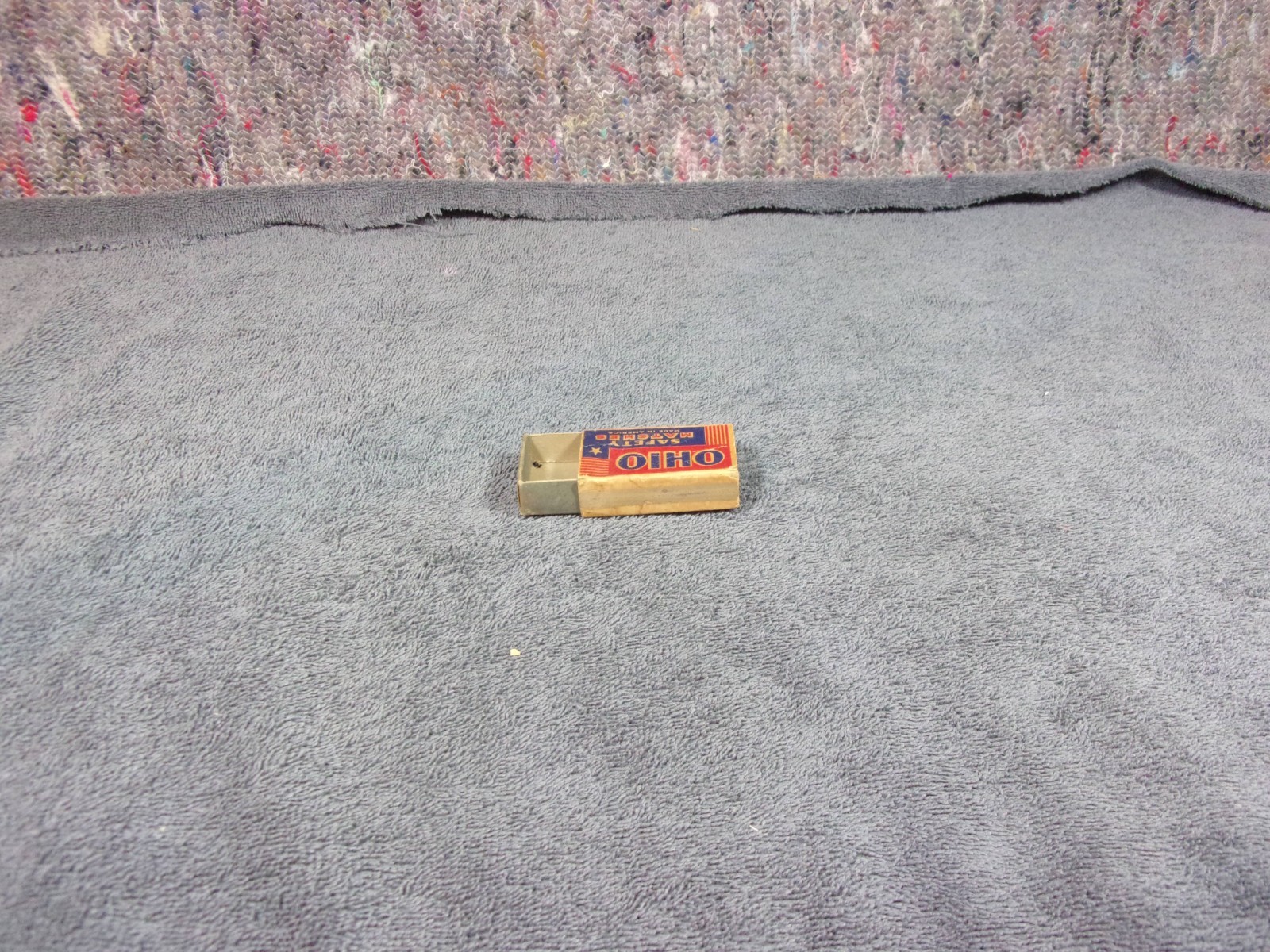 VINTAGE OHIO MATCH CO. SAFETY MATCHES CARDBOARD MATCH BOX EMPTY (NO MATCHES)
