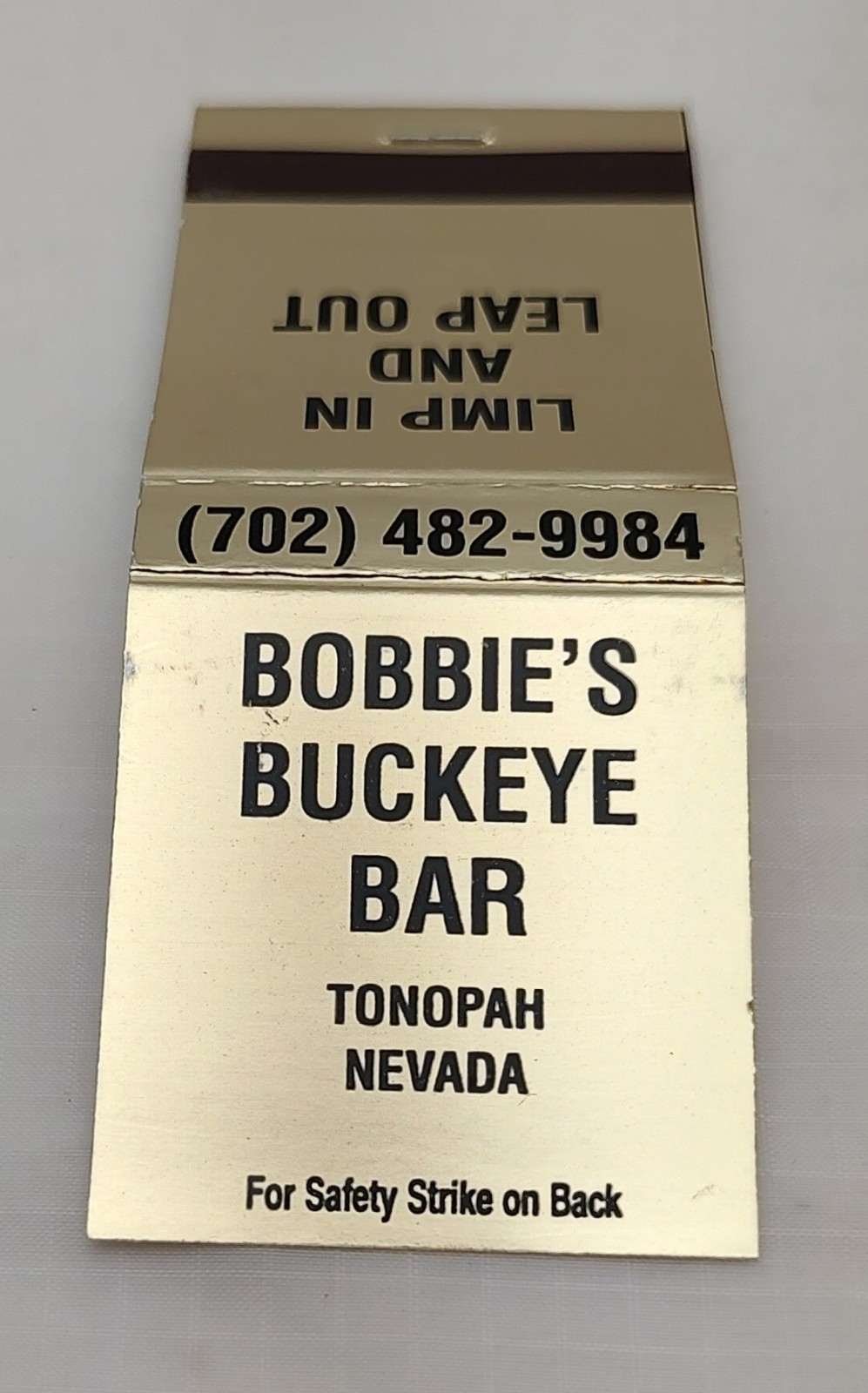 Bobby’s Buckeye Bar Brothel Tonopah NV Vintage Matchbook Unstruck