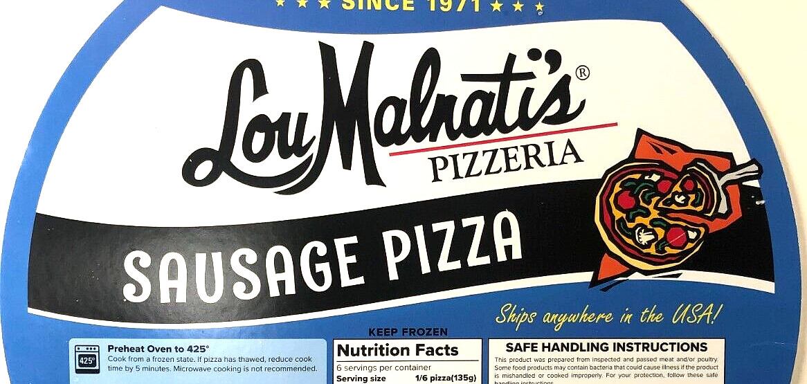 Lou Malnati’s Pizzeria LOGO Chicago’s Best Pizza, 10″ Dia. cardboard pizza cover