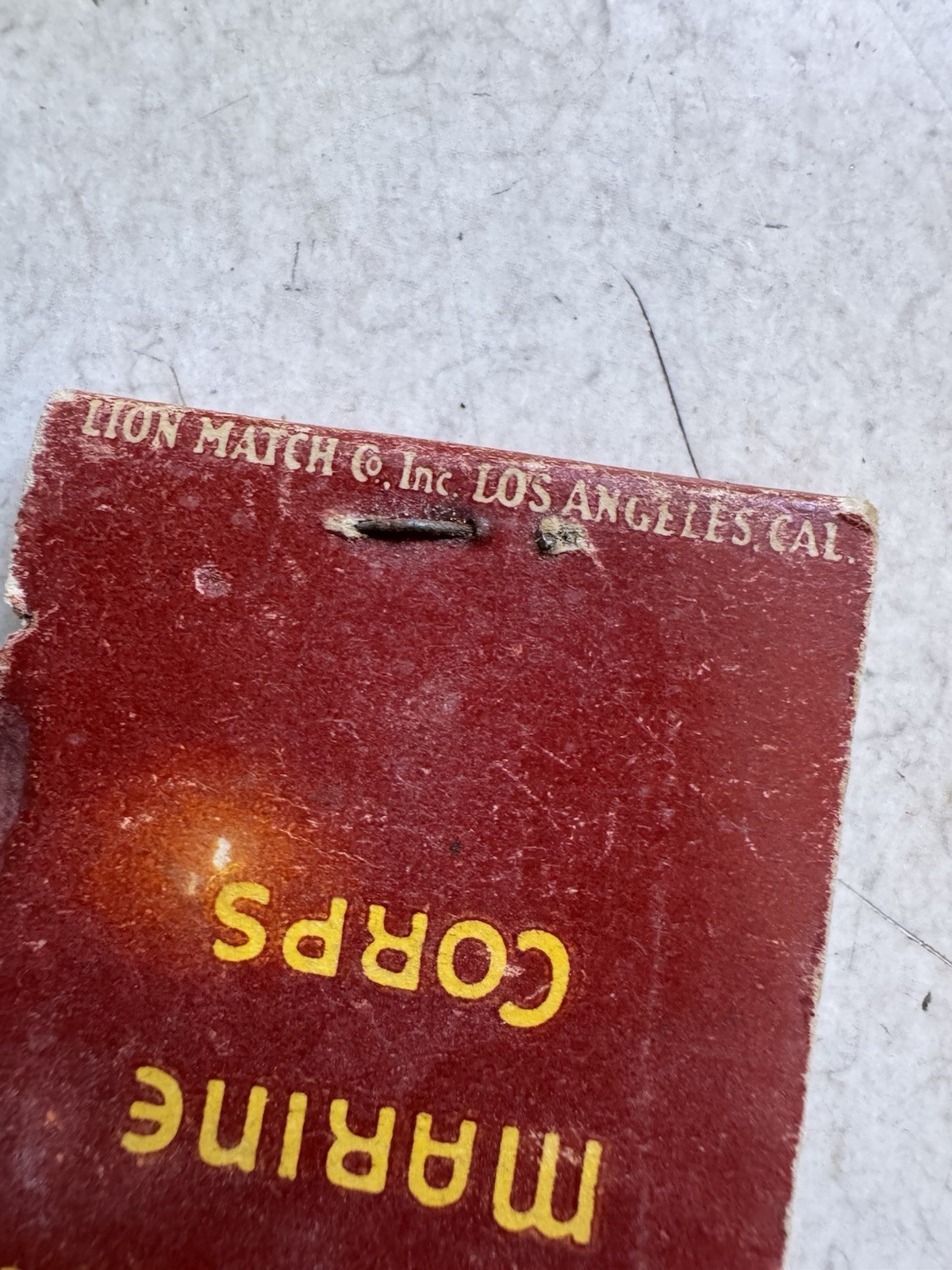 Rare Vintage U.S. Marines Matchbook Only 1 Missing Lion Match Co United States