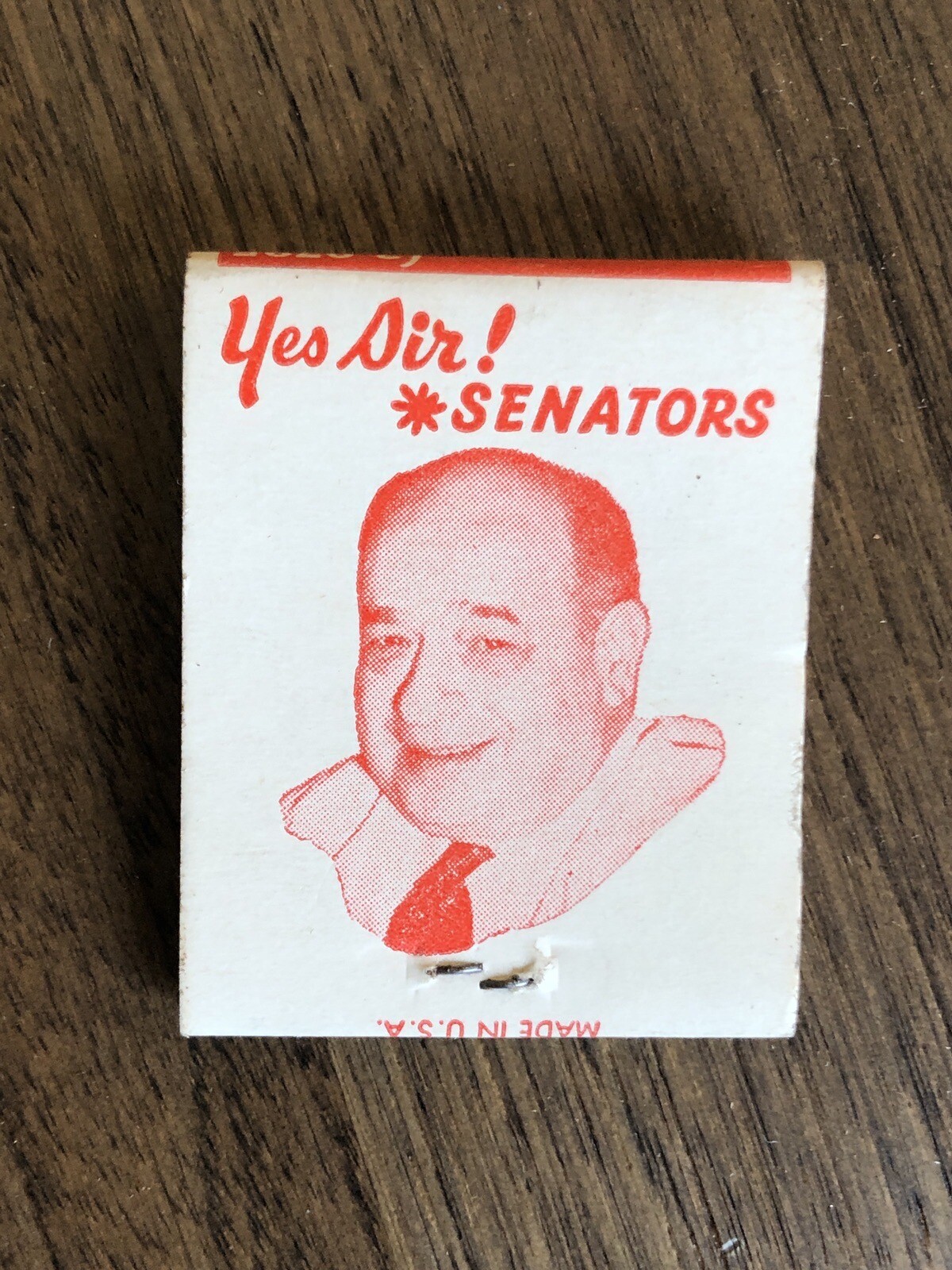 Barney’s Market Club Matchbook, Yes Sir! Senators 741 Randolph Chicago Unstruck