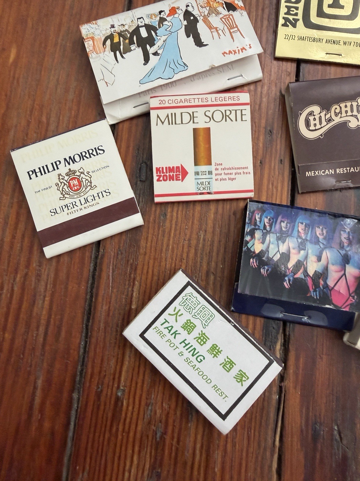 Vintage 70s international aesthetic lot of match books & boxes lot of 9