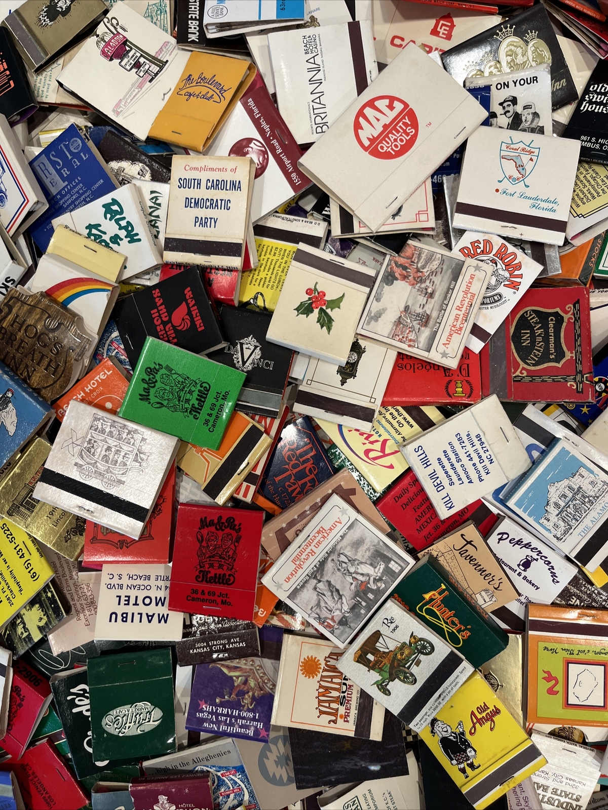 Vintage Matchbooks Unsearched Full & Unstrk Mint Condition Freshest Batch 60 Lot