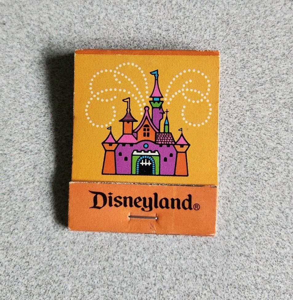 Vintage Disneyland Matchbook Sleeping Beauty Castle Tinker Bell Souvenir Unused