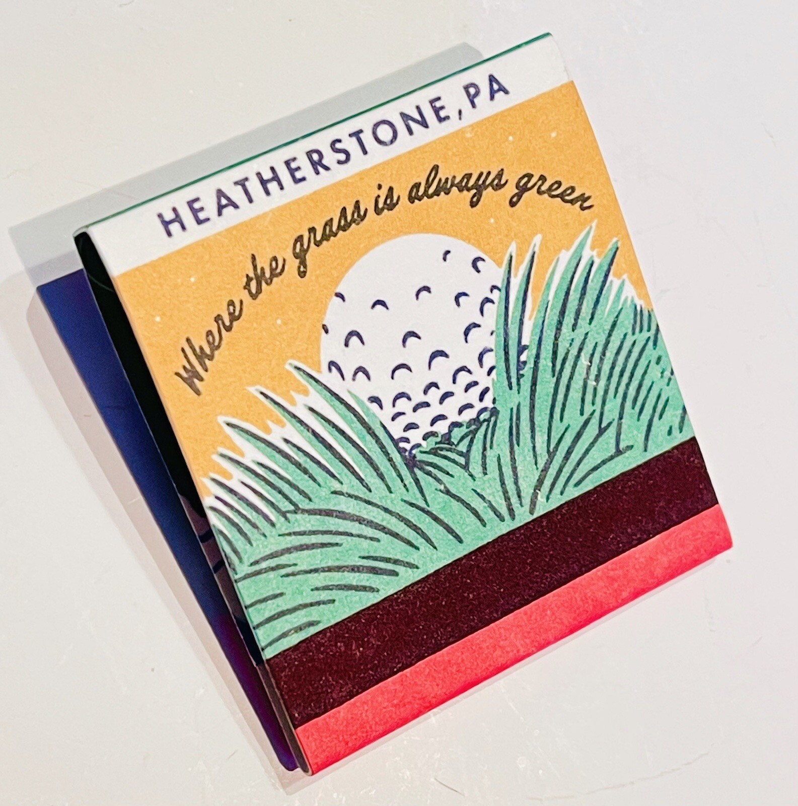 Feature Matchbook MCM Design “Golf World USA” Golfing Bunny Printed Match Stems!