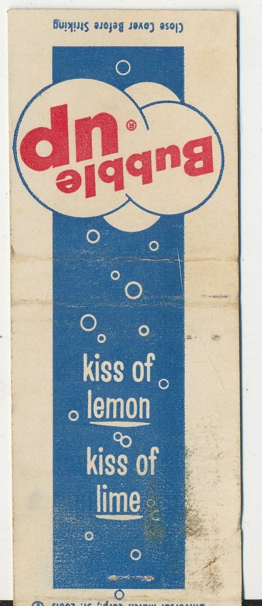Vintage Bubble Up Soda Matchbook – Lemon Lime Pop
