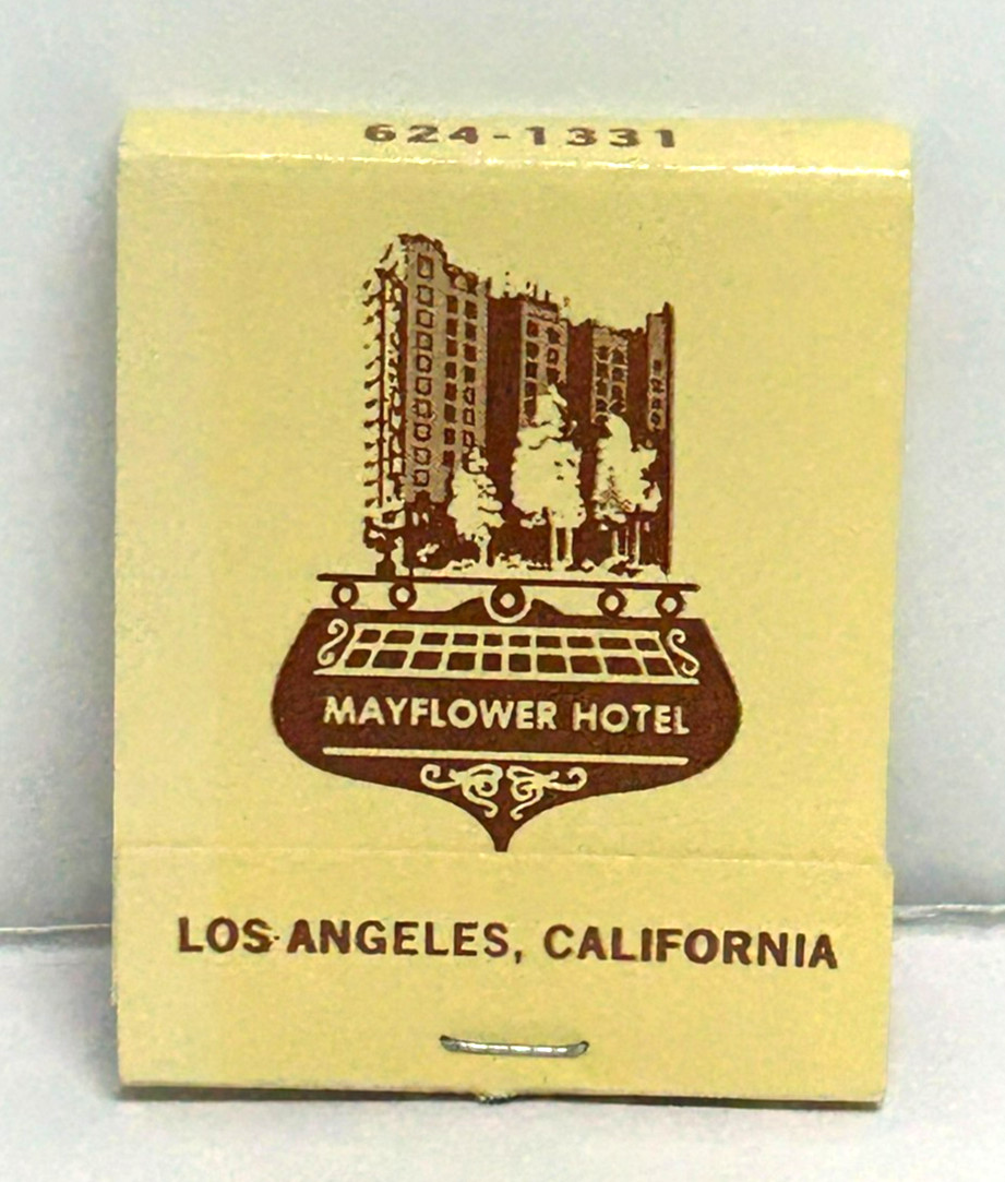 Vintage Mayflower Hotel Matchbook Los Angeles California Unstruck