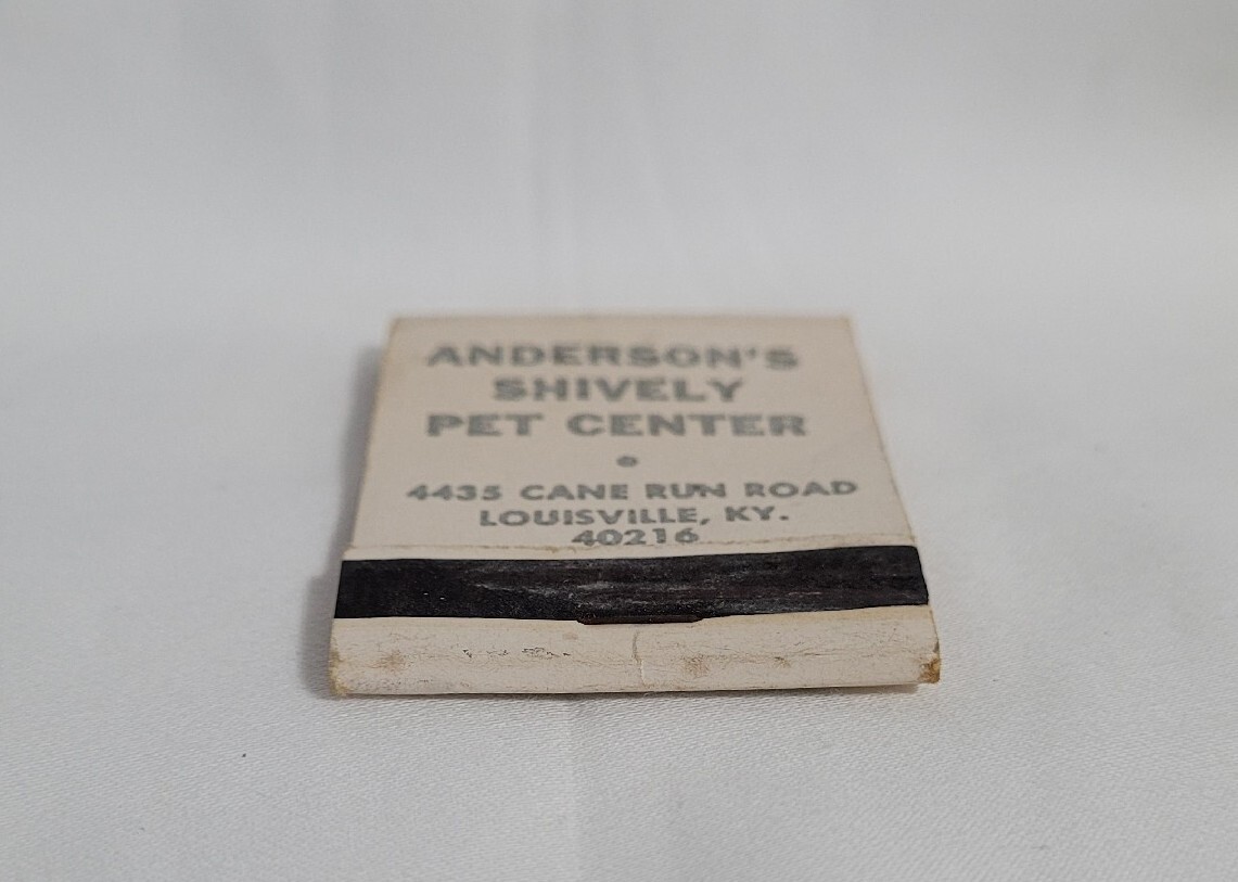 Vintage Matchbook Cover Anderson’s Shively Pet Center Louisville KY Advertising